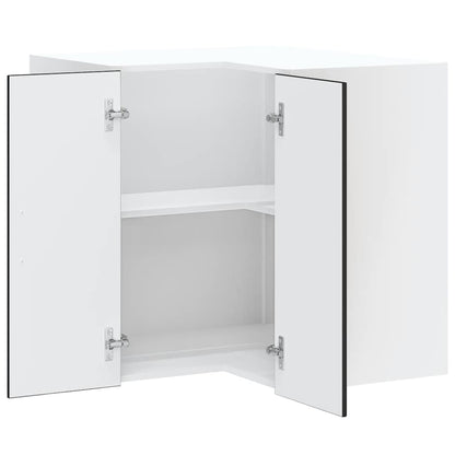 Kitchen Wall Corner Cabinet "Kalmar" Black Engineered Wood