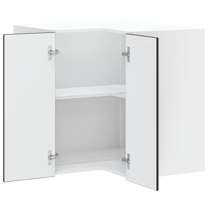Kitchen Wall Corner Cabinet "Kalmar" Black Engineered Wood