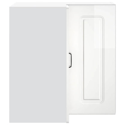 Kitchen Wall Corner Cabinet "Kalmar" High Gloss White