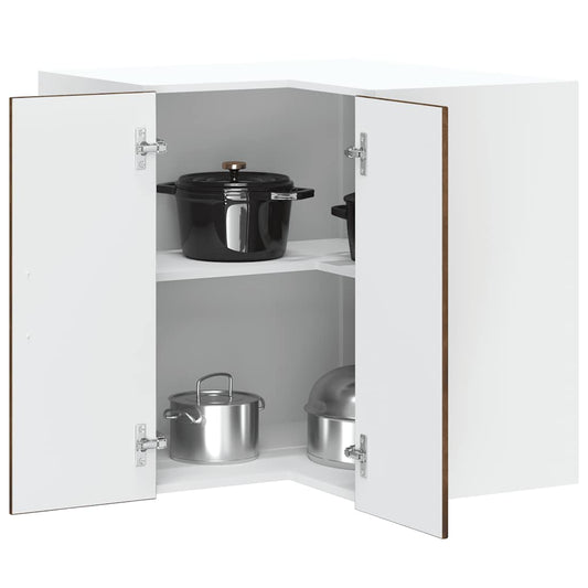 Kitchen Wall Corner Cabinet "Kalmar" Smoked Oak Engineered Wood