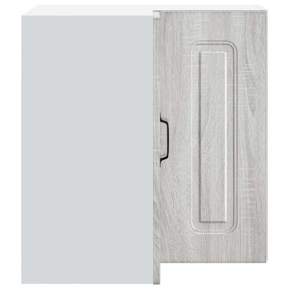 Kitchen Wall Corner Cabinet "Kalmar" Grey Sonoma Engineered Wood