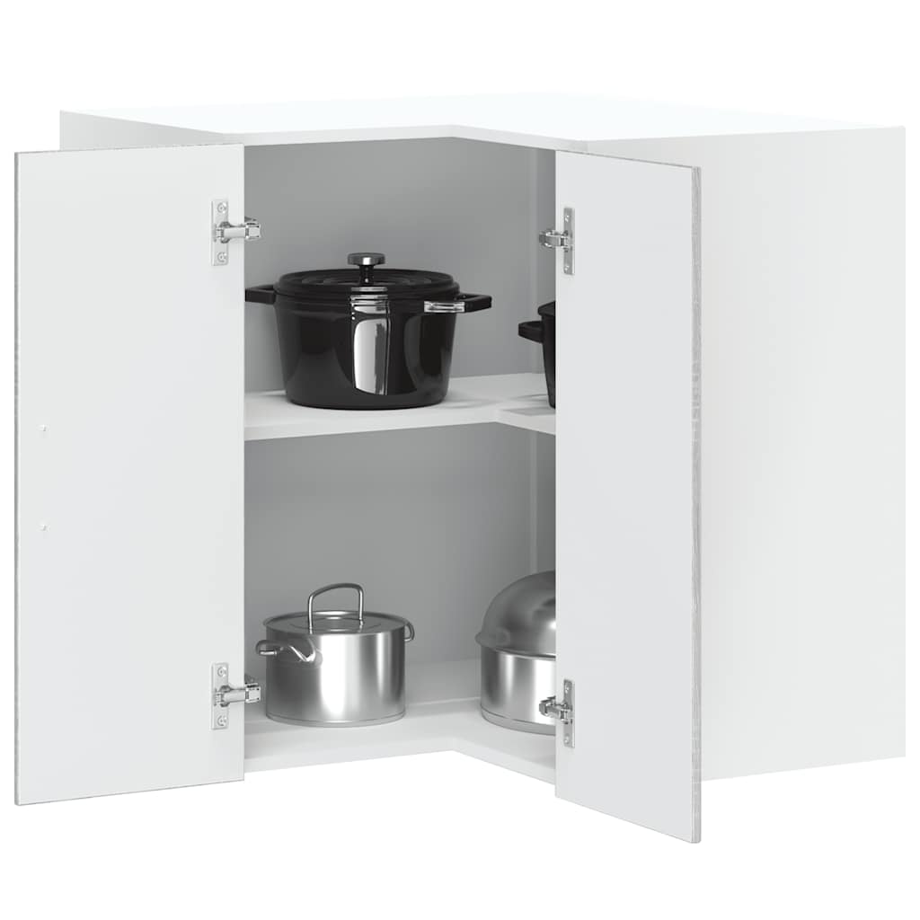 Kitchen Wall Corner Cabinet "Kalmar" Grey Sonoma Engineered Wood