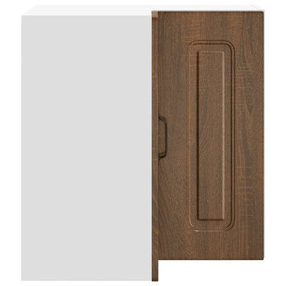 Kitchen Wall Corner Cabinet Kalmar Brown Oak Engineered Wood