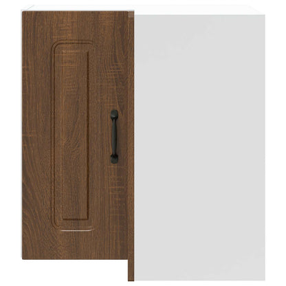 Kitchen Wall Corner Cabinet "Kalmar" Brown Oak Engineered Wood
