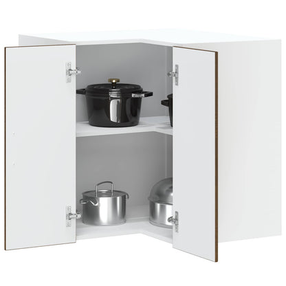 Kitchen Wall Corner Cabinet "Kalmar" Brown Oak Engineered Wood