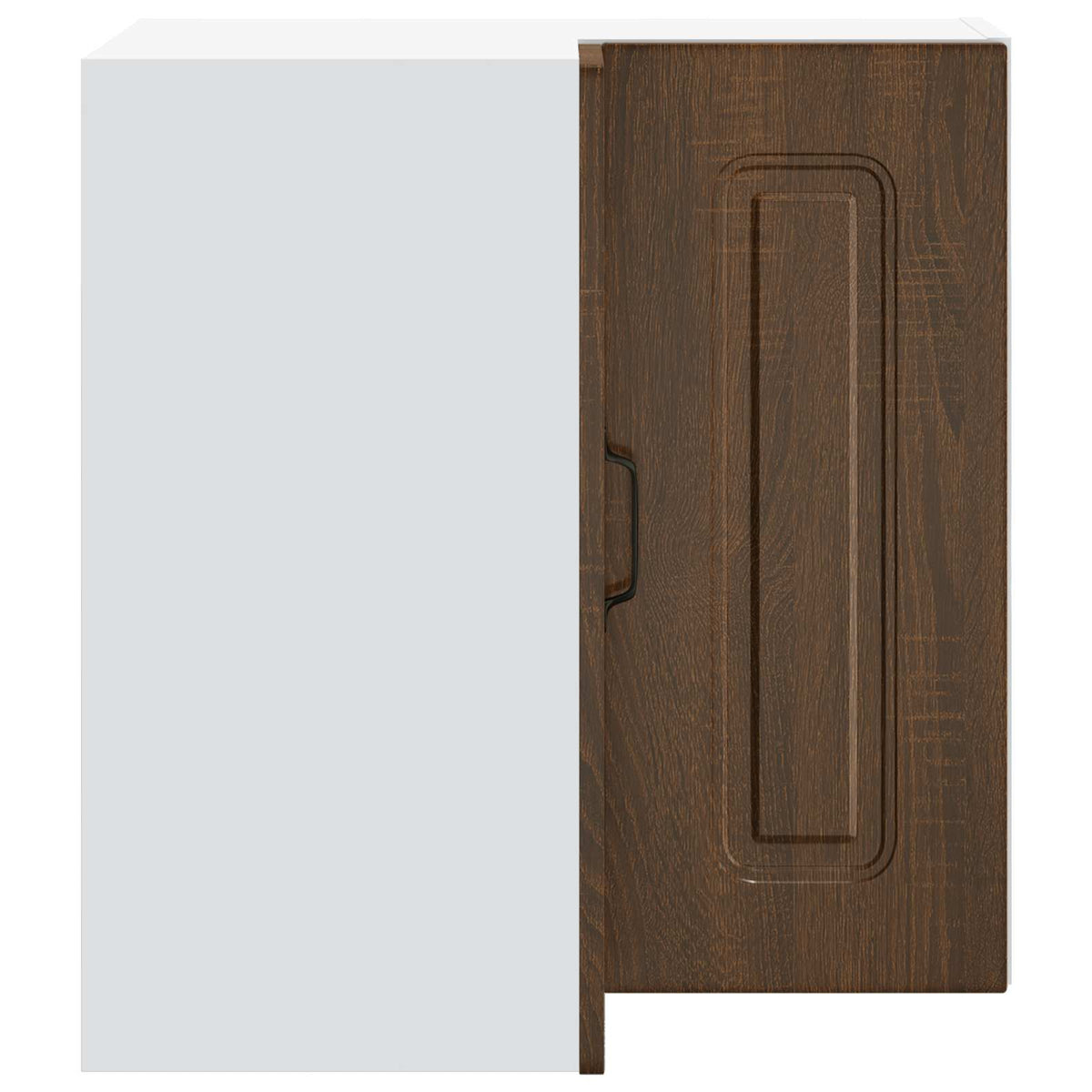 Kitchen Wall Corner Cabinet "Kalmar" Brown Oak Engineered Wood