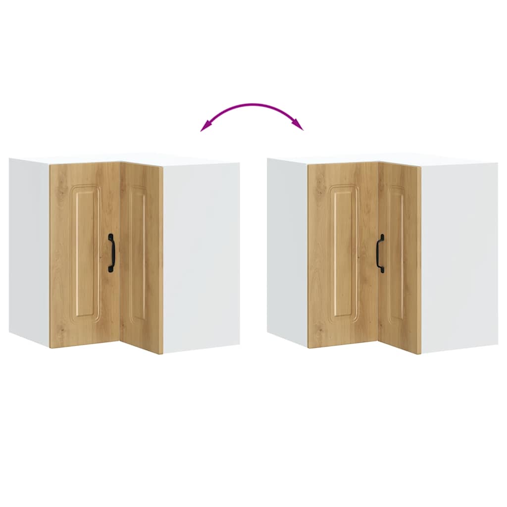 Kitchen Wall Corner Cabinet "Kalmar" Artisan Oak Engineered Wood