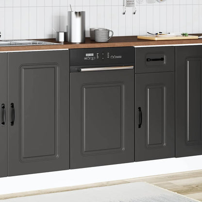 Dishwasher Panel Kalmar Black 45x1.5x57 cm Engineered Wood