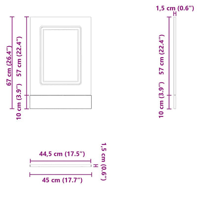 Dishwasher Panel Kalmar Brown Oak 45x1.5x57 cm Engineered Wood