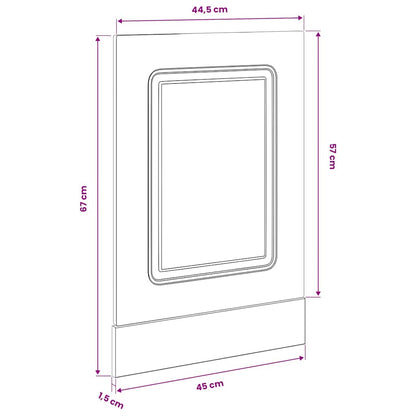 Dishwasher Panel Kalmar Artisan Oak 45x1.5x57 cm Engineered Wood