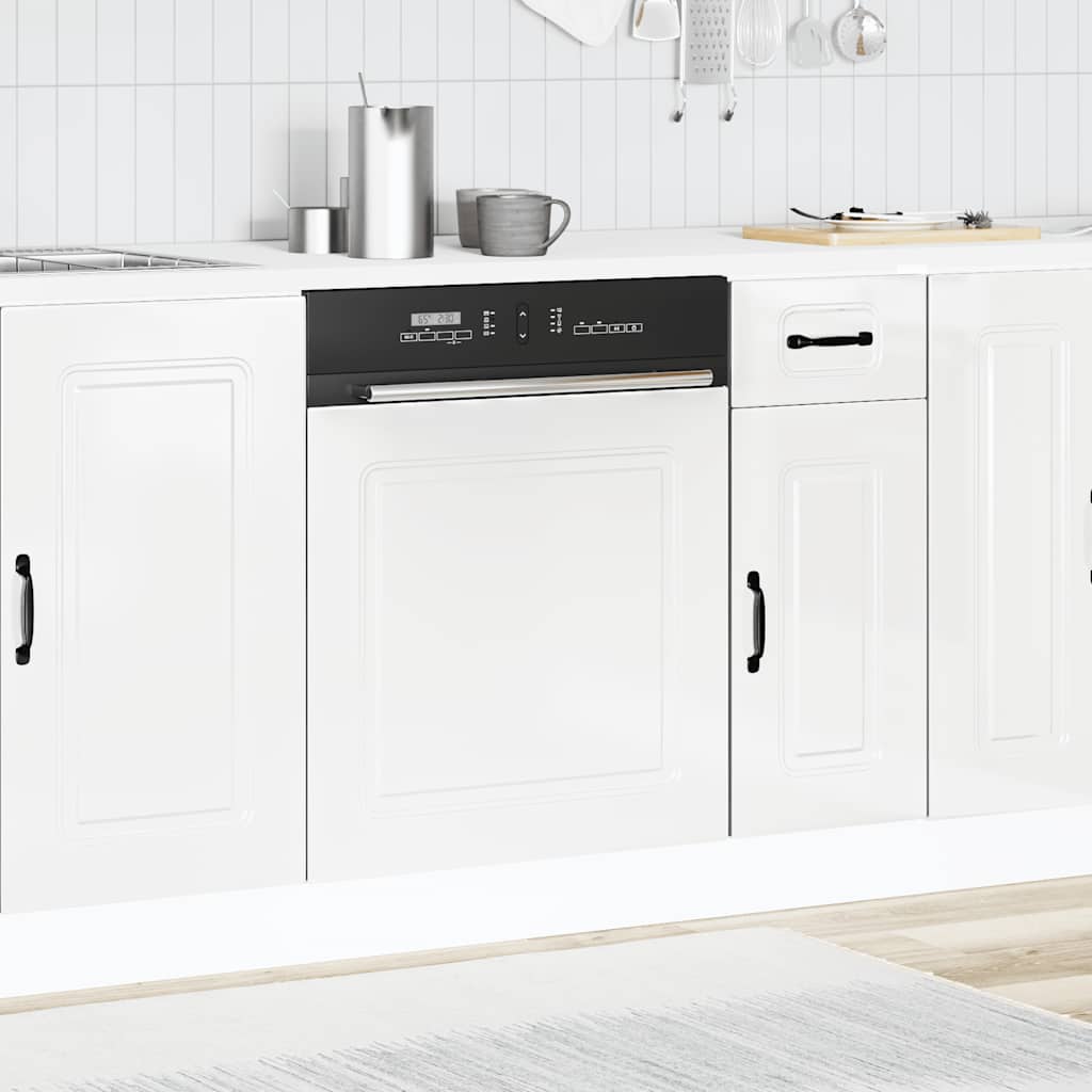 Dishwasher Panel Kalmar High Gloss White 60x1.5x57 cm Engineered Wood