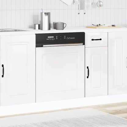 Dishwasher Panel Kalmar High Gloss White 60x1.5x57 cm Engineered Wood