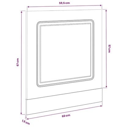 Dishwasher Panel Kalmar Sonoma Oak 60x1.5x57 cm Engineered Wood
