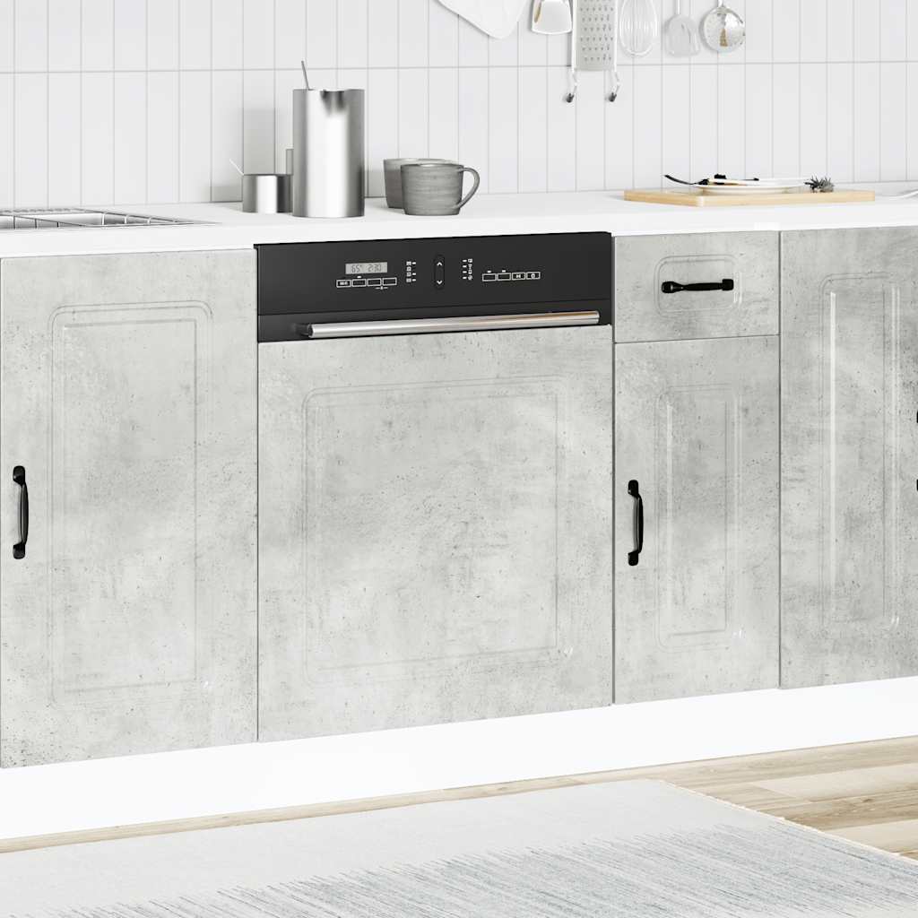 Dishwasher Panel Kalmar Concrete Grey 60x1.5x57 cm Engineered Wood