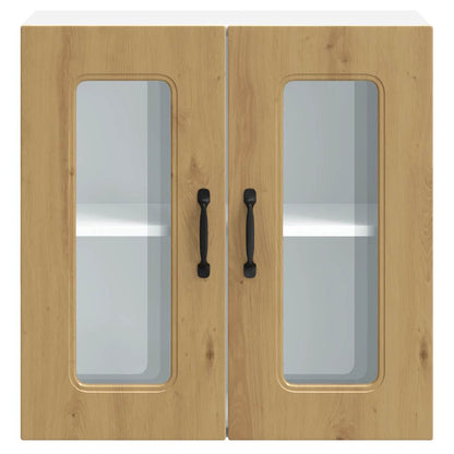 Kitchen Wall Cabinet with Glass Door "Kalmar" Artisan Oak
