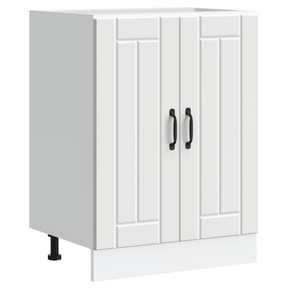 Sink Base Cabinet Lucca White Engineered Wood