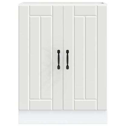 Sink Base Cabinet "Lucca" White Engineered Wood