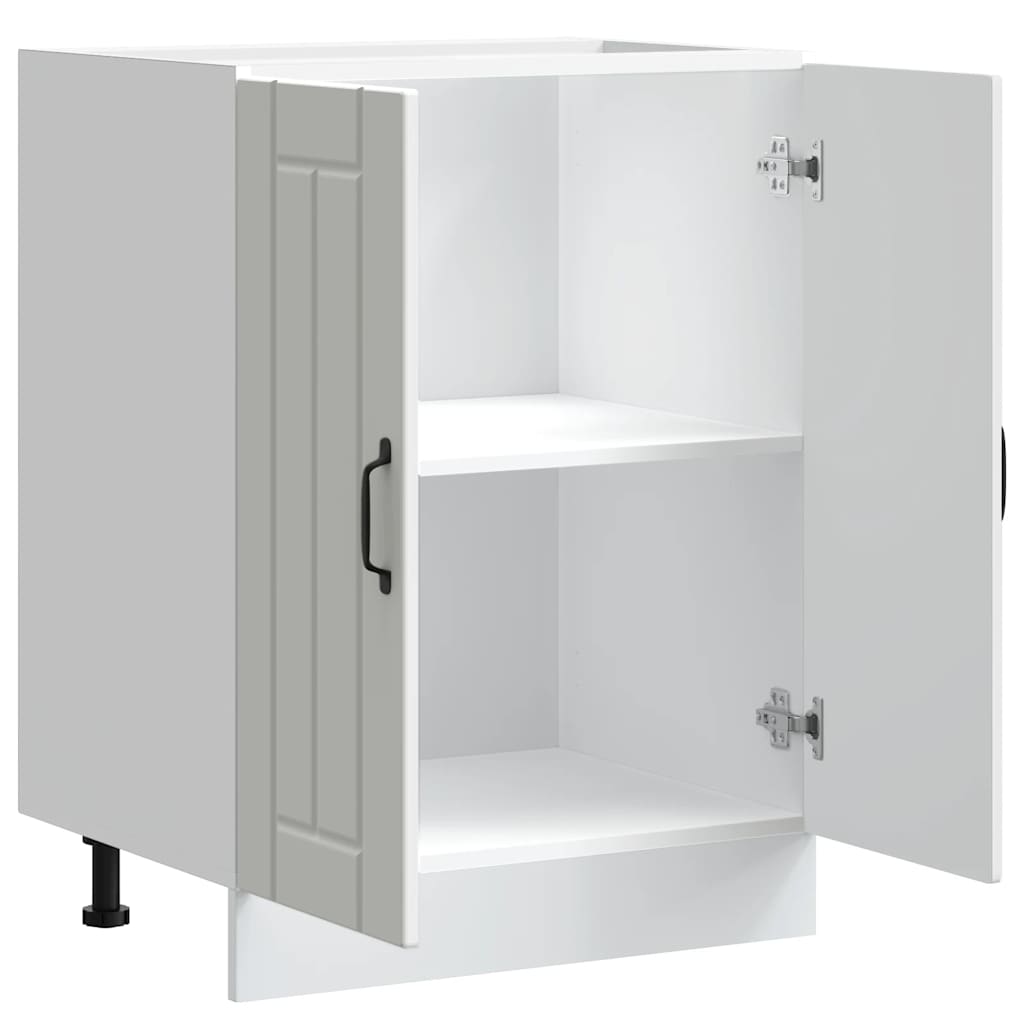 Sink Base Cabinet "Lucca" High Gloss White Engineered Wood