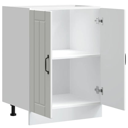 Sink Base Cabinet "Lucca" High Gloss White Engineered Wood