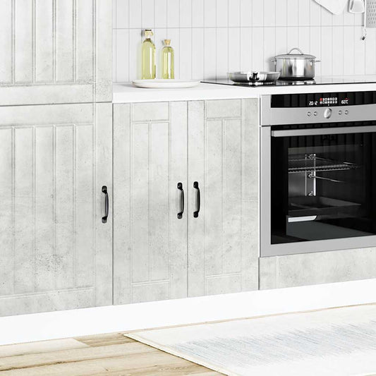 Sink Base Cabinet "Lucca" Concrete Grey Engineered Wood