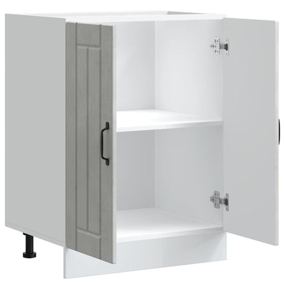 Sink Base Cabinet "Lucca" Concrete Grey Engineered Wood