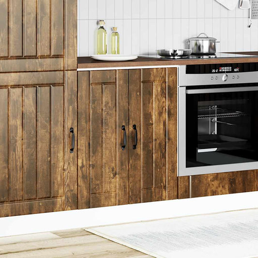 Sink Base Cabinet "Lucca" Smoked Oak Engineered Wood