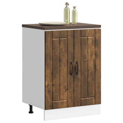 Sink Base Cabinet "Lucca" Smoked Oak Engineered Wood