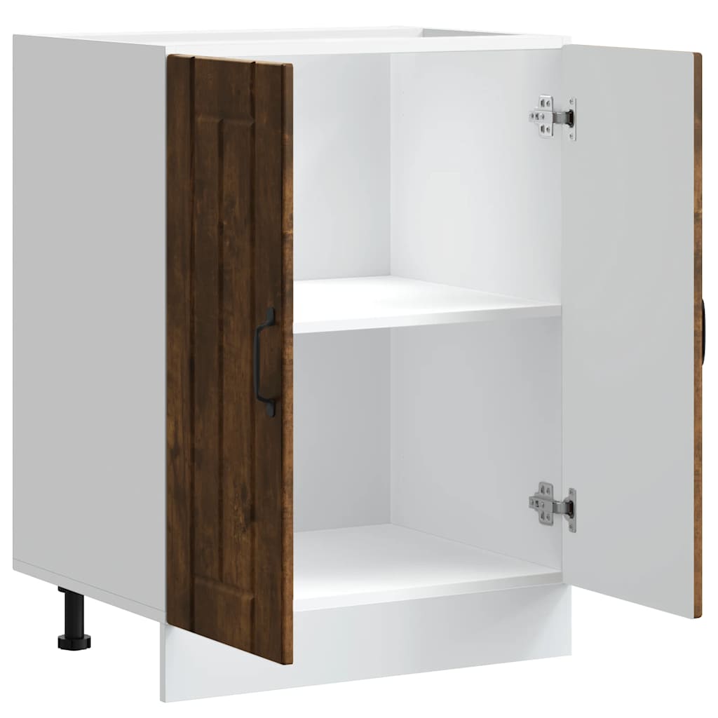 Sink Base Cabinet "Lucca" Smoked Oak Engineered Wood