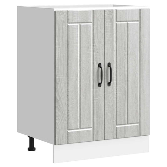 Sink Base Cabinet "Lucca" Grey Sonoma Engineered Wood