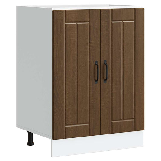 Sink Base Cabinet "Lucca" Brown Oak Engineered Wood