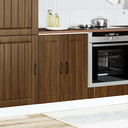 Sink Base Cabinet "Lucca" Brown Oak Engineered Wood