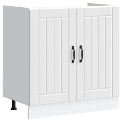 Sink Base Cabinet Lucca White Engineered Wood