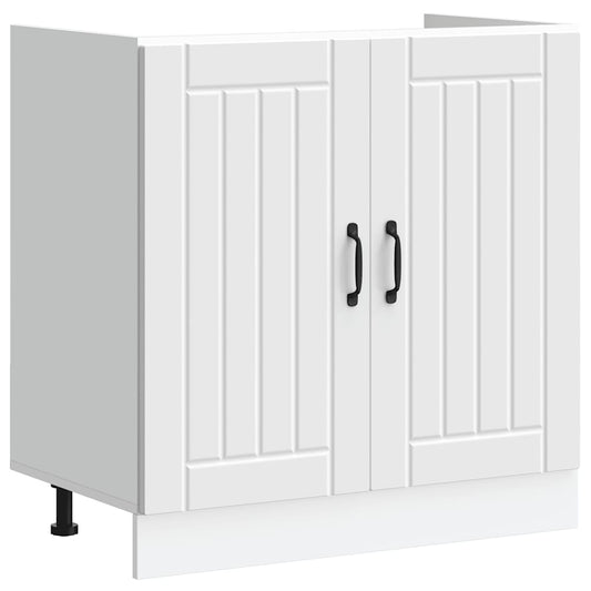 Sink Base Cabinet "Lucca" White Engineered Wood