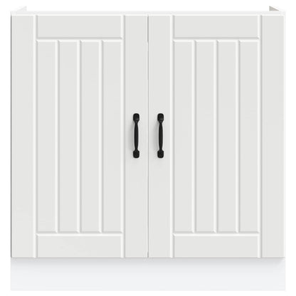 Sink Base Cabinet "Lucca" White Engineered Wood