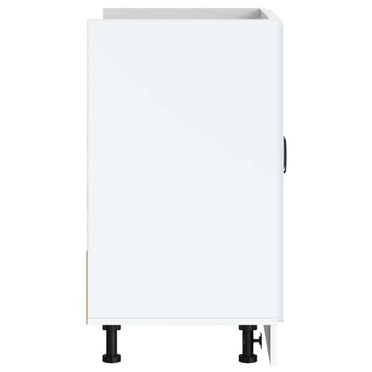 Sink Base Cabinet Lucca High Gloss White Engineered Wood