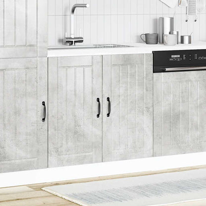 Sink Base Cabinet "Lucca" Concrete Grey Engineered Wood