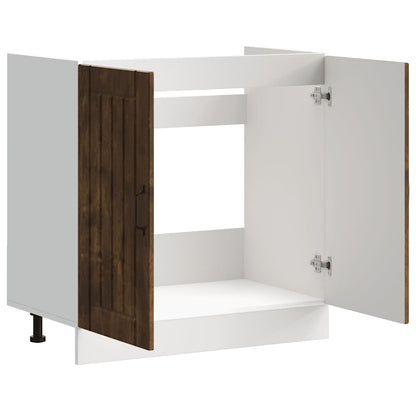 Sink Base Cabinet "Lucca" Smoked Oak Engineered Wood