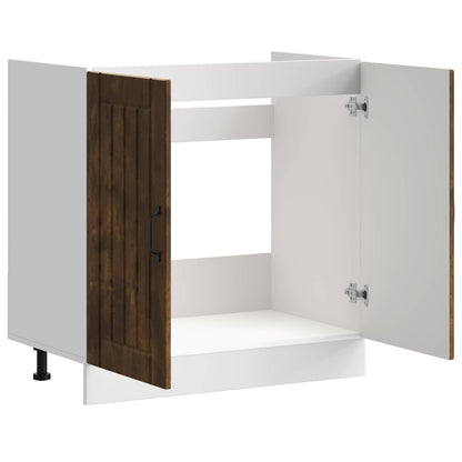 Sink Base Cabinet "Lucca" Smoked Oak Engineered Wood