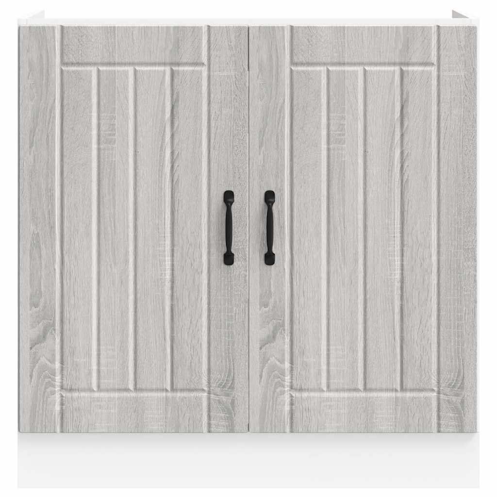 Sink Base Cabinet "Lucca" Grey Sonoma Engineered Wood