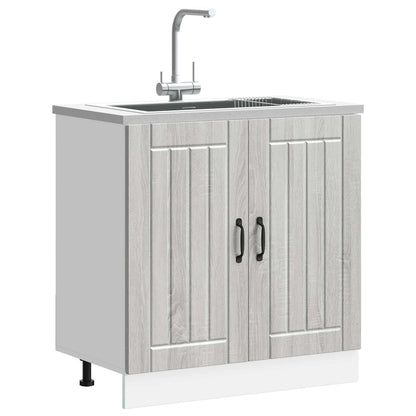 Sink Base Cabinet "Lucca" Grey Sonoma Engineered Wood
