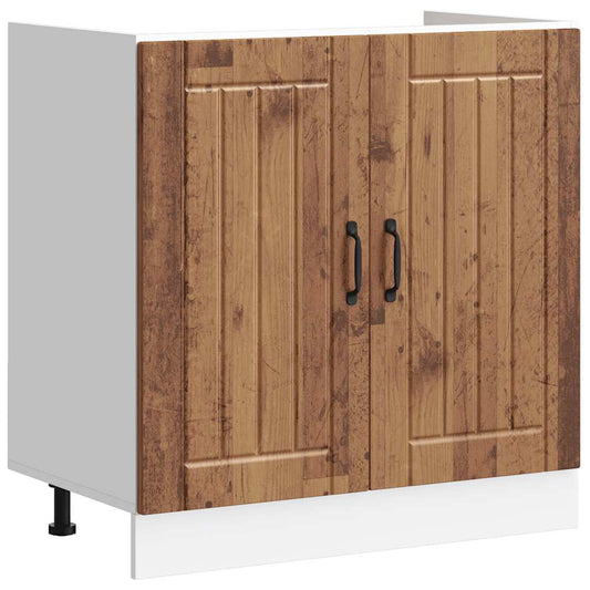 Sink Base Cabinet "Lucca" Old Wood Engineered Wood