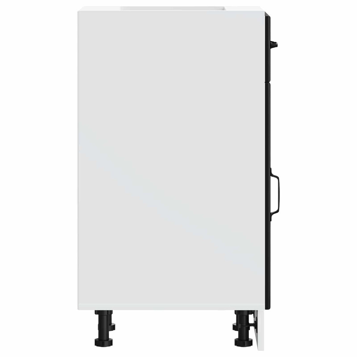 Kitchen Base Cabinet "Lucca" Black Engineered Wood