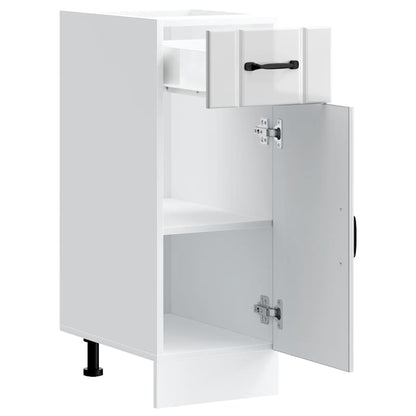 Kitchen Base Cabinet "Lucca" High Gloss White Engineered Wood