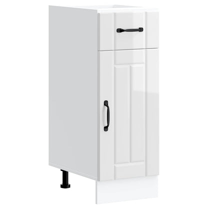 Kitchen Base Cabinet "Lucca" High Gloss White Engineered Wood