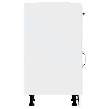 Kitchen Base Cabinet "Lucca" High Gloss White Engineered Wood