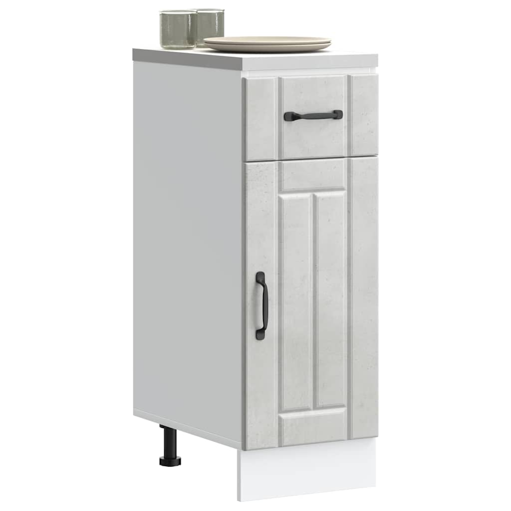 Kitchen Base Cabinet Lucca Concrete Grey Engineered Wood
