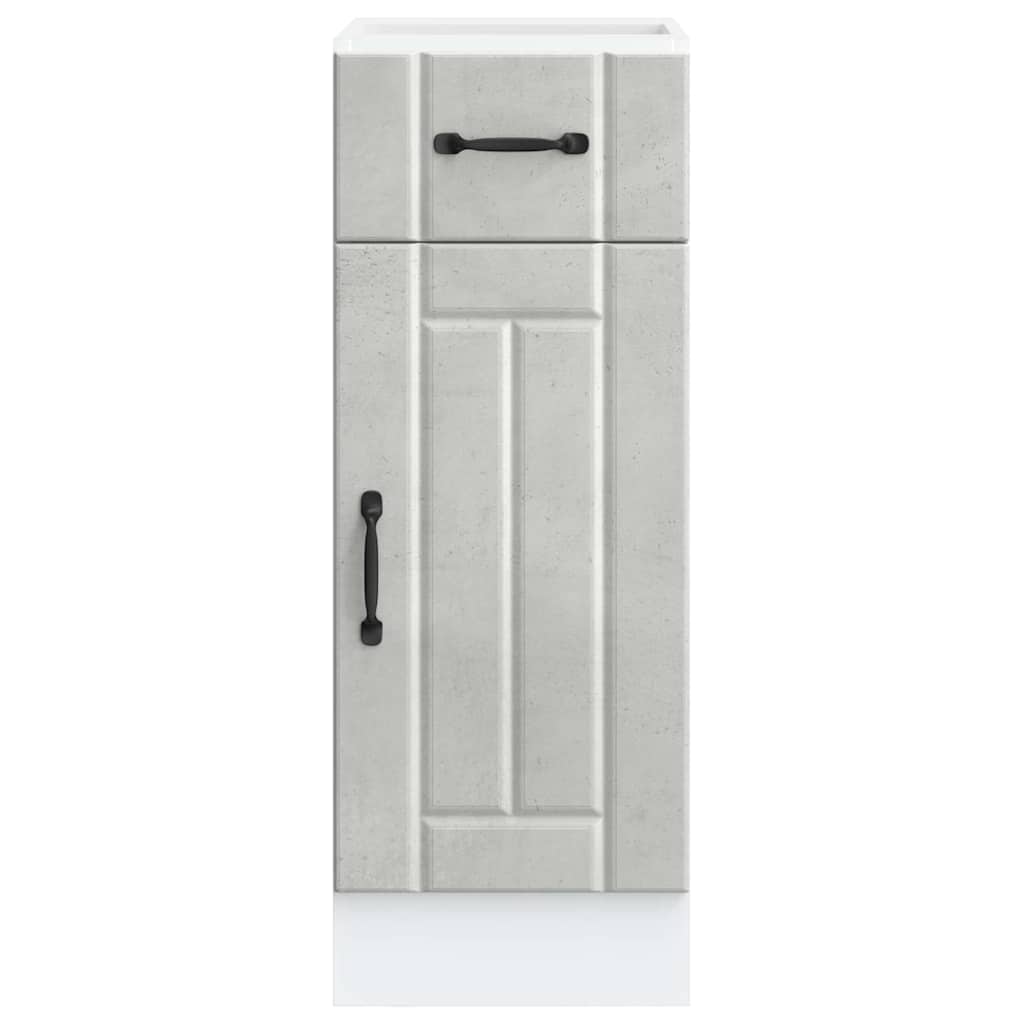Kitchen Base Cabinet Lucca Concrete Grey Engineered Wood