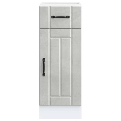 Kitchen Base Cabinet Lucca Concrete Grey Engineered Wood