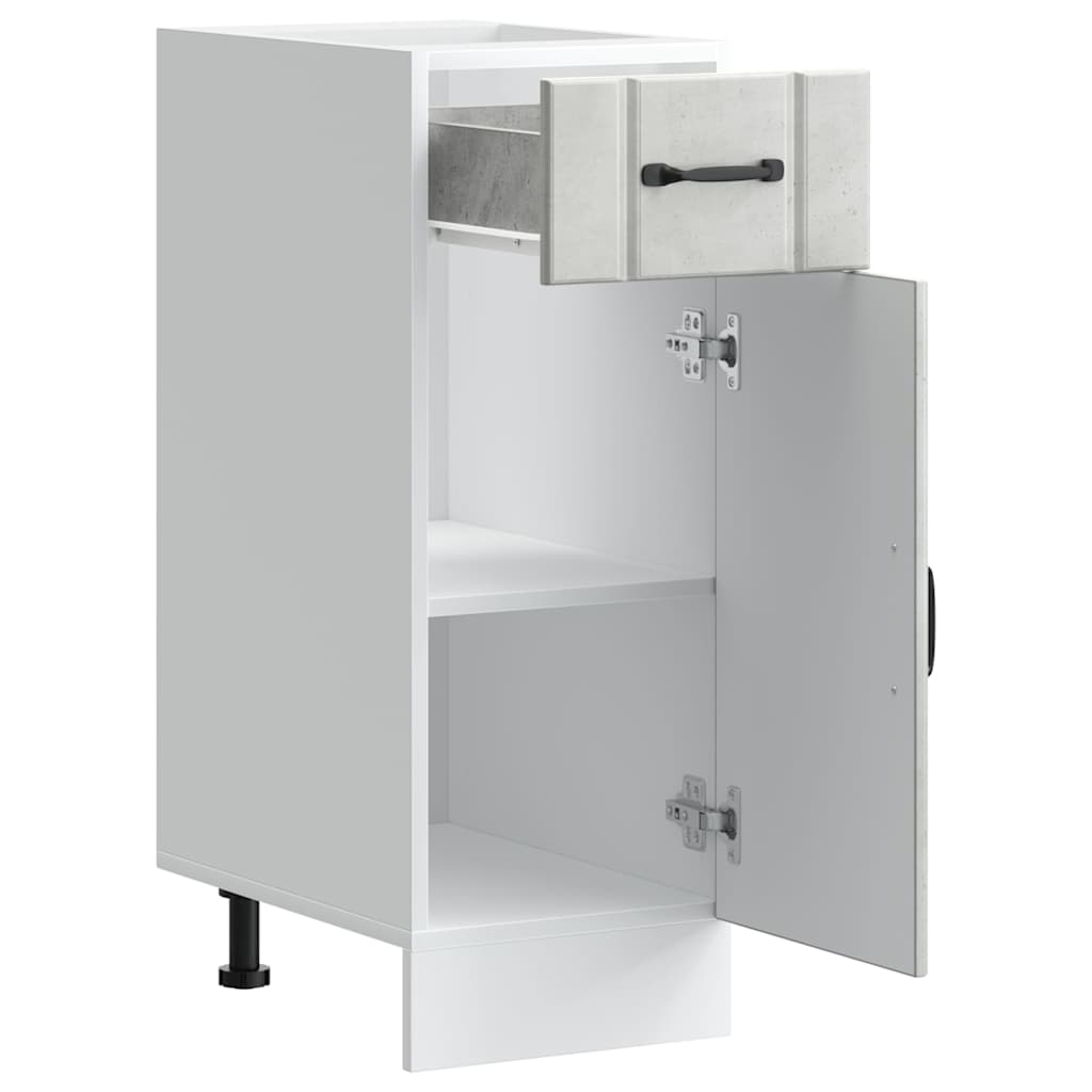 Kitchen Base Cabinet Lucca Concrete Grey Engineered Wood