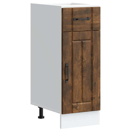 Kitchen Base Cabinet "Lucca" Smoked Oak Engineered Wood